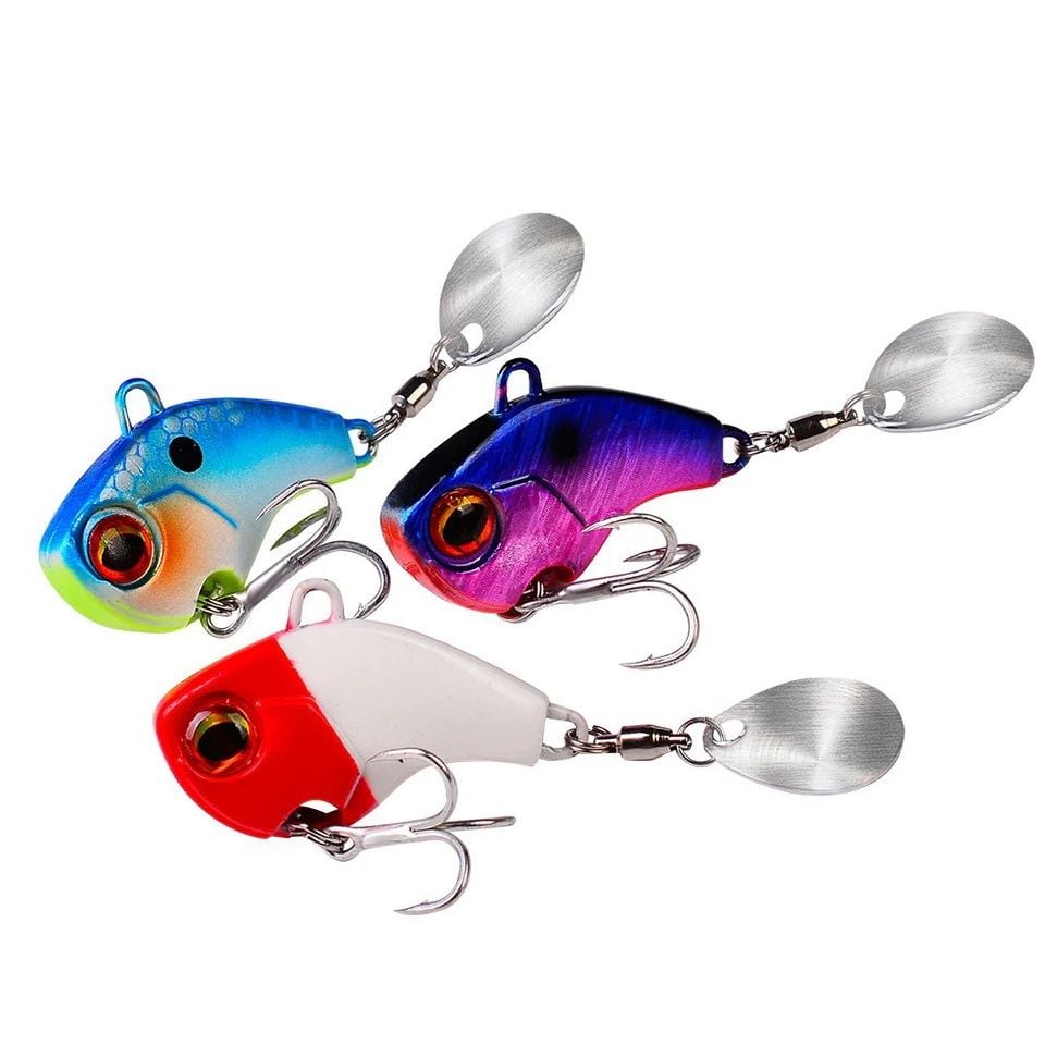 Metal VIB Hook Up Baits Set With Rotating Spoon And Vib Shovel For Bass And  Artificial Bait Blades 7g 15g Weight Range From Ning07, $10.71