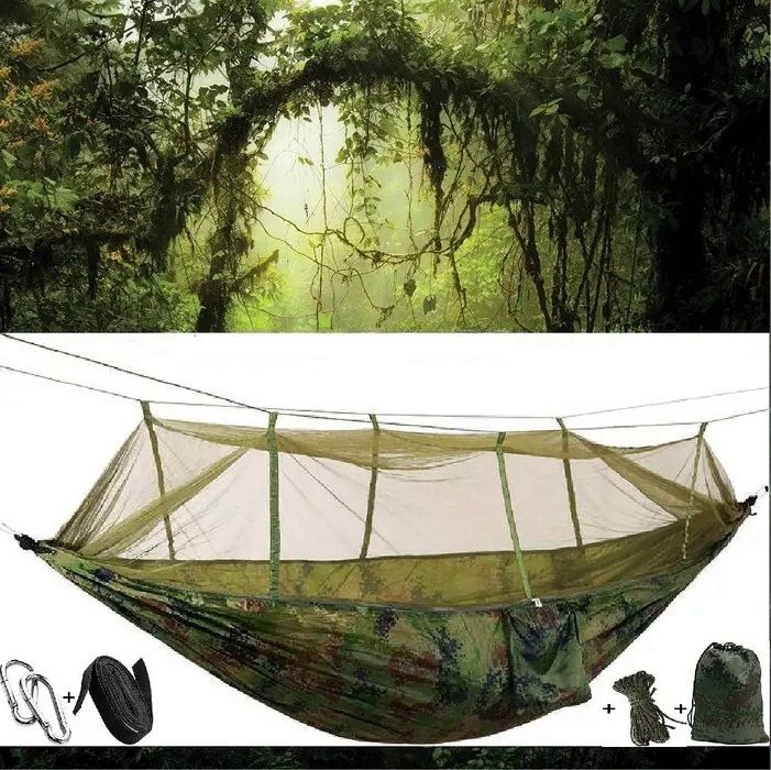 Survival Bed, Camping, Hunting, Fishing  Hammock with mosquito net
