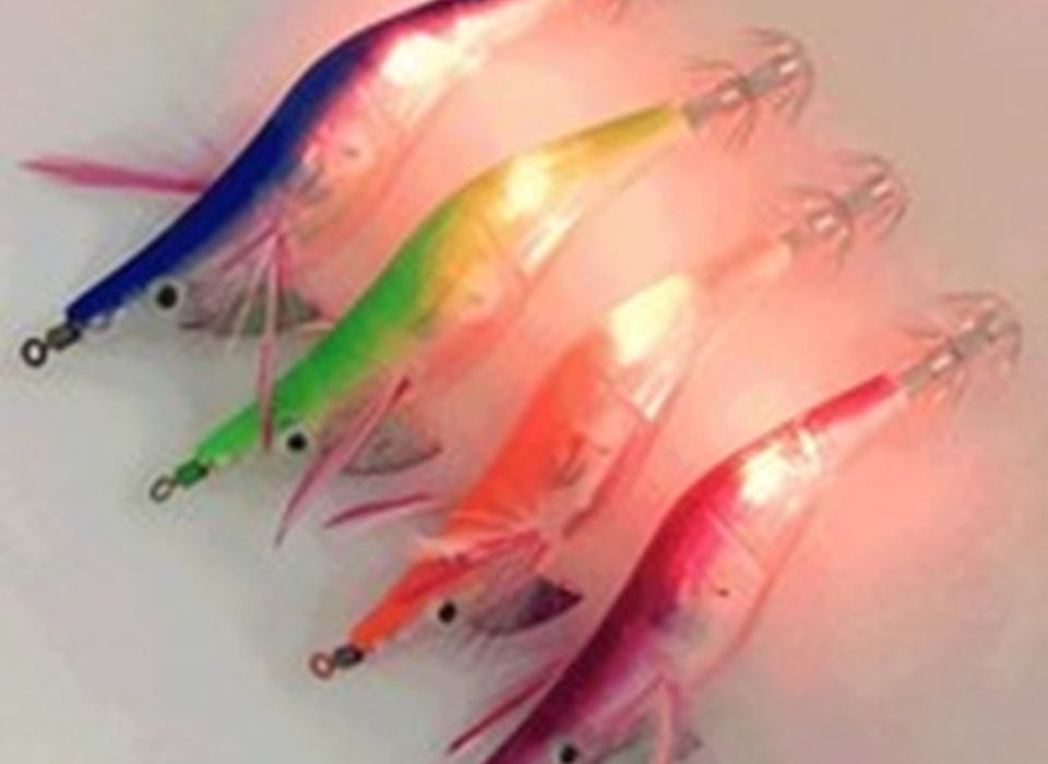 LED Luminous Fishing Bait Lure Light With Squid Jig Hook Fishing