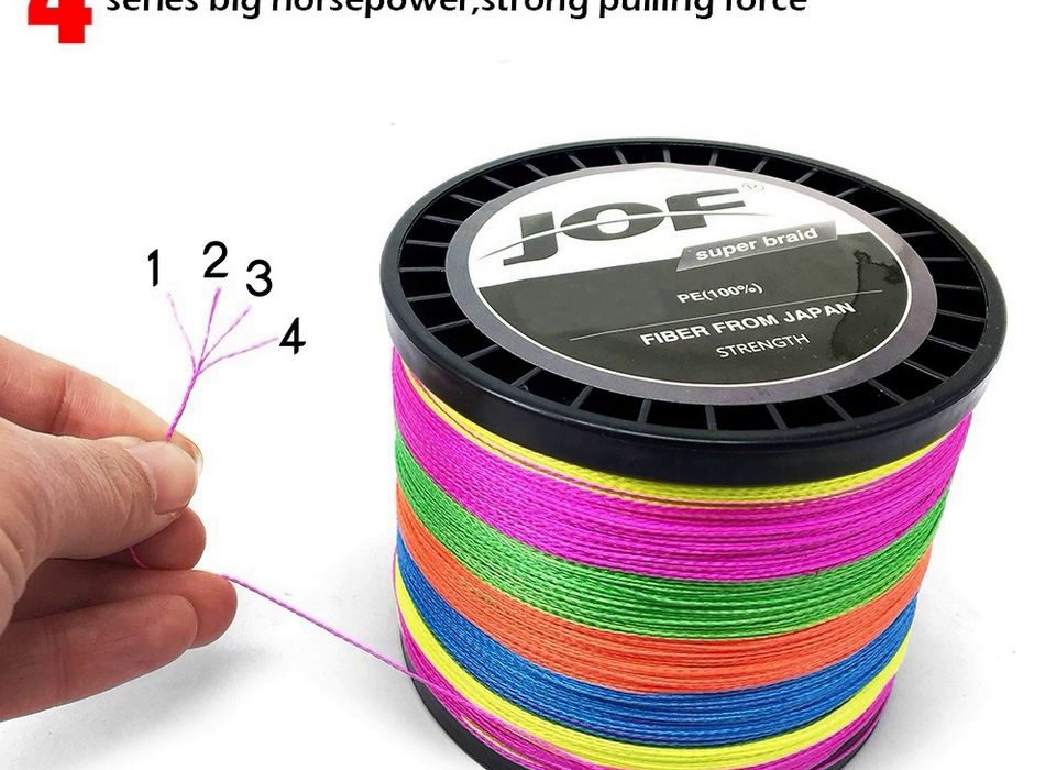 Four Wire Outdoor Fishline Super Strong Pe Fiber Braided Fishing Line