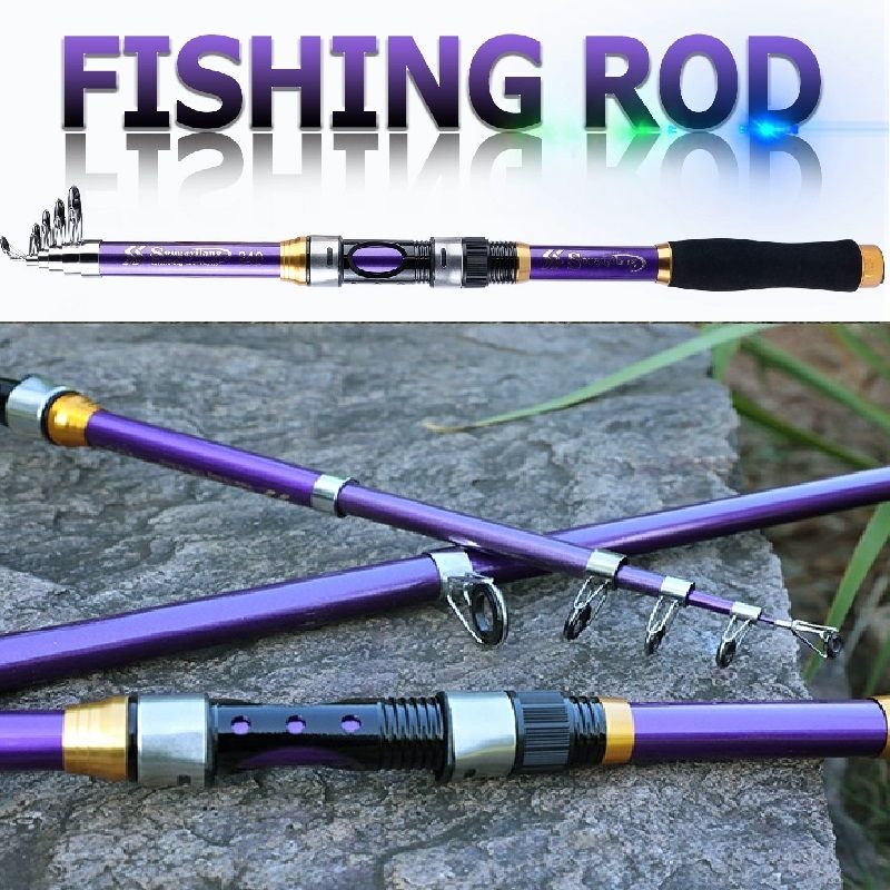 Telescopic Fishing Rod (1.8m) - Purple