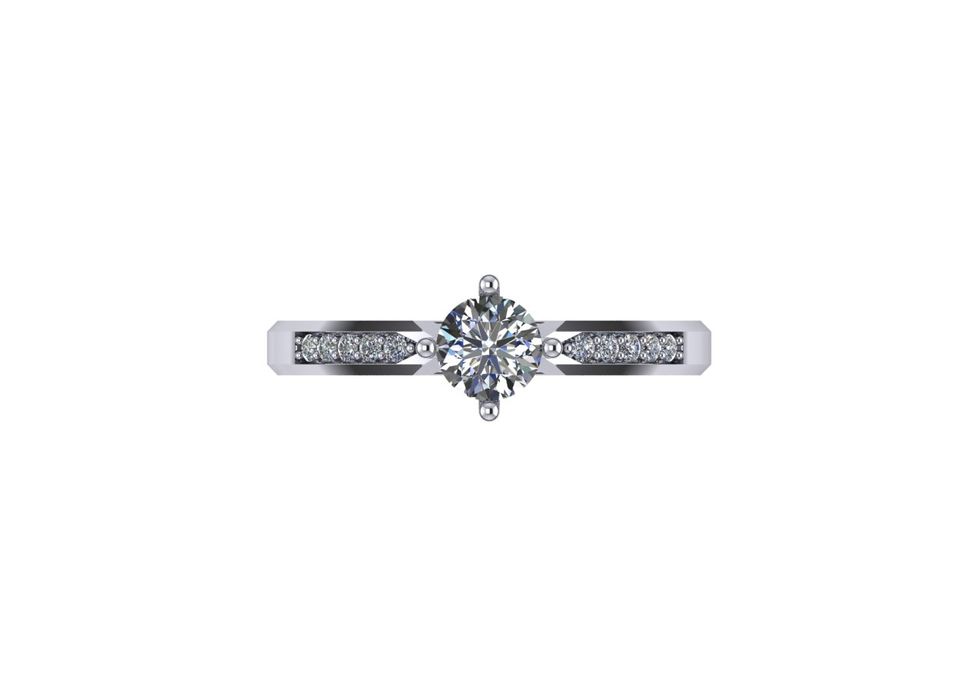 Bague en or blanc 14 carats pour femme en filigrane