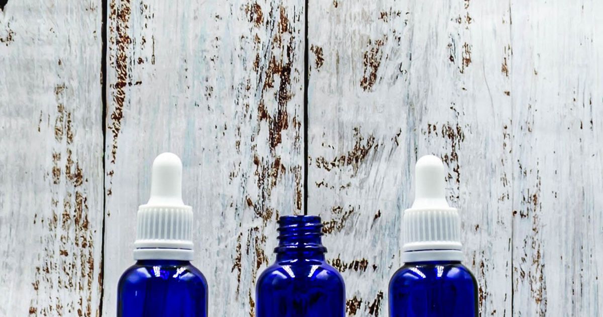 Bouteille Bleu Cobalt Pour Eau Solarisée