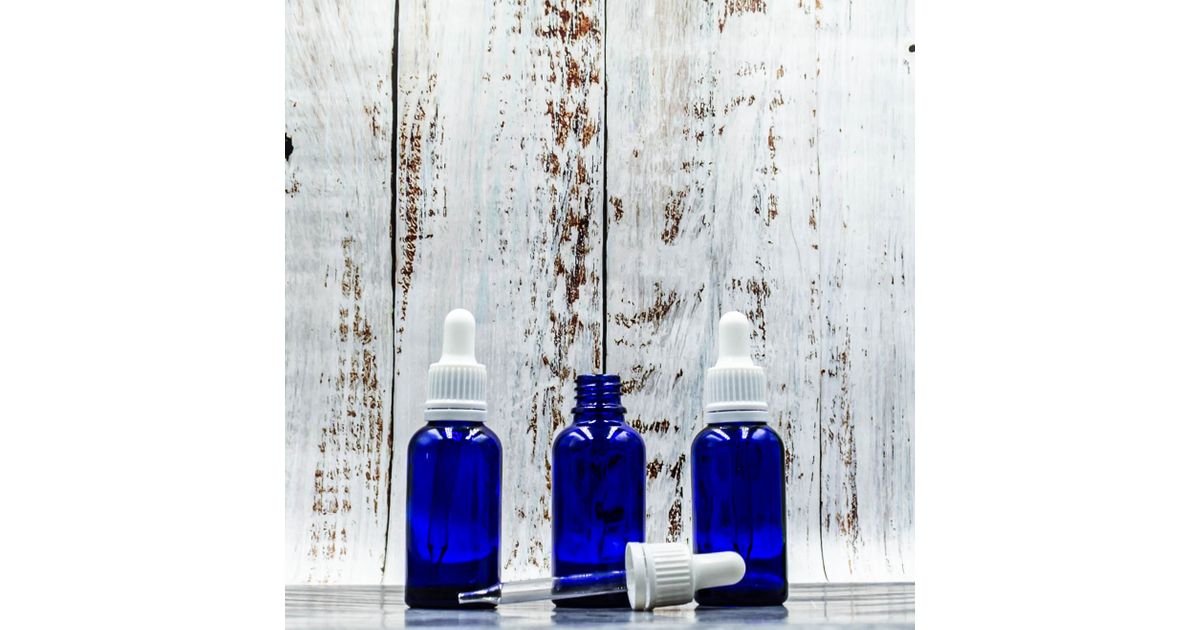 Bouteille Bleu Cobalt Pour Eau Solarisée