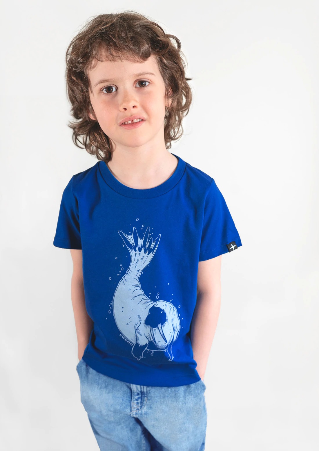 tee shirt bleu electrique