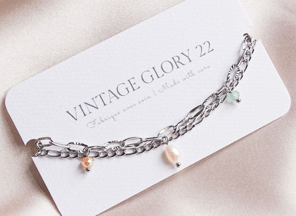 Bracelet Vintage Années 1950 En Galalithe Nacré - Sans Fermoir, Style Rétro Chic (6 Cm)