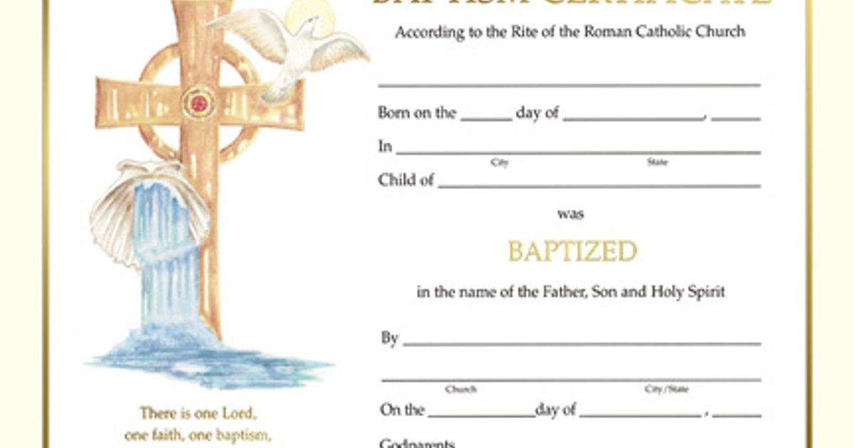 Baptism Certificate