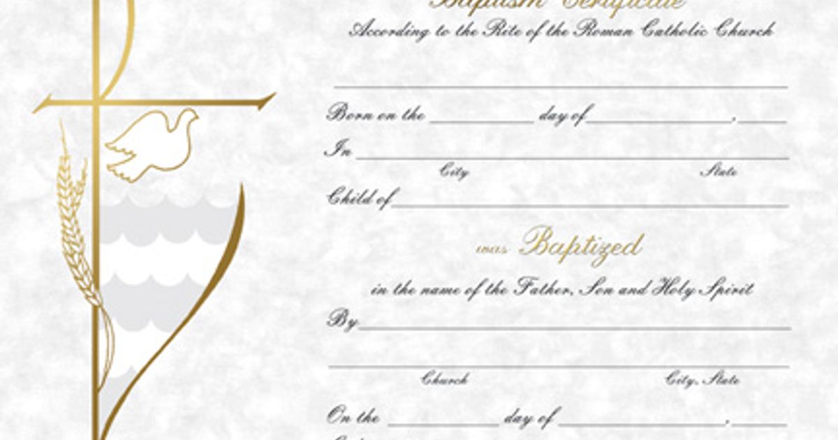 Baptism Certificate