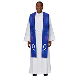 Blue clergy stole