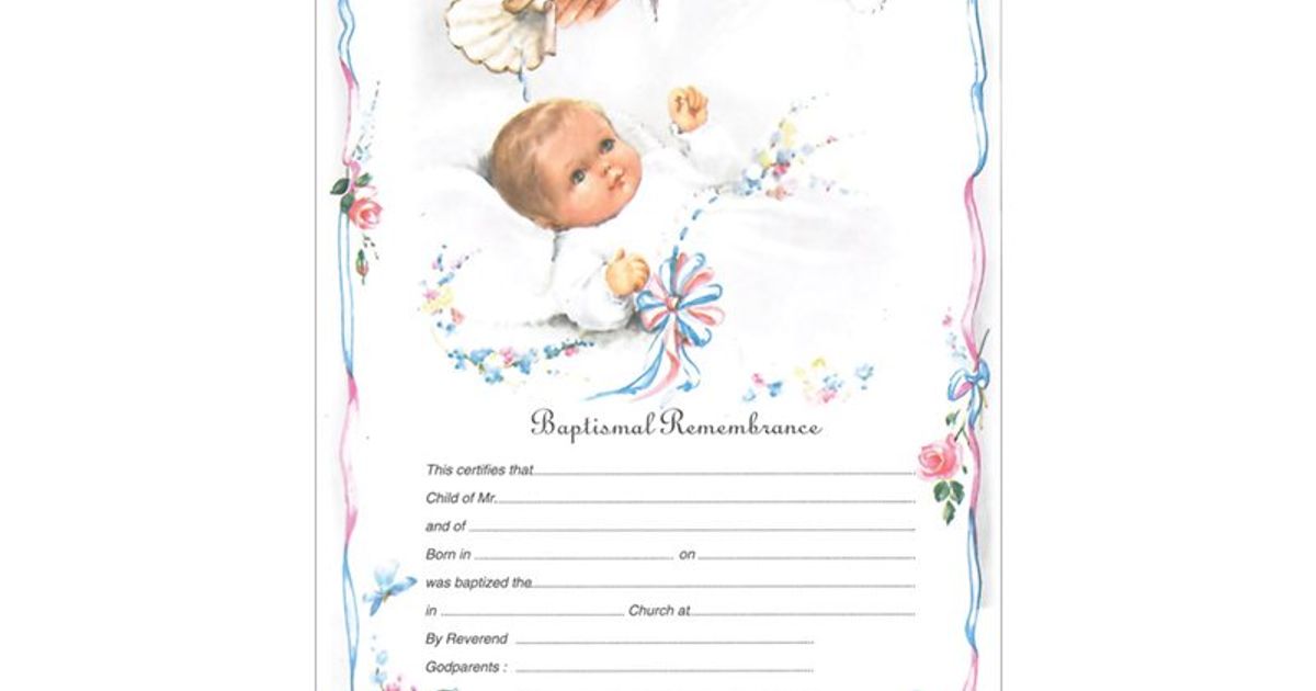 Baptism Certificate