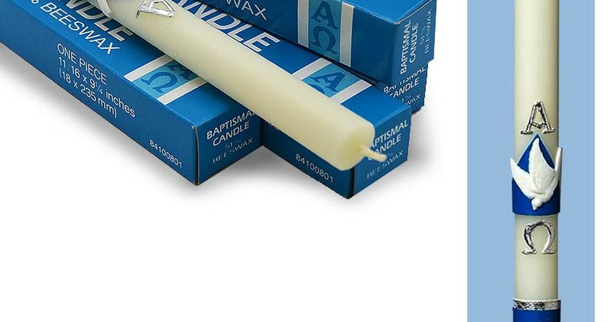 Beeswax Baptismal candle