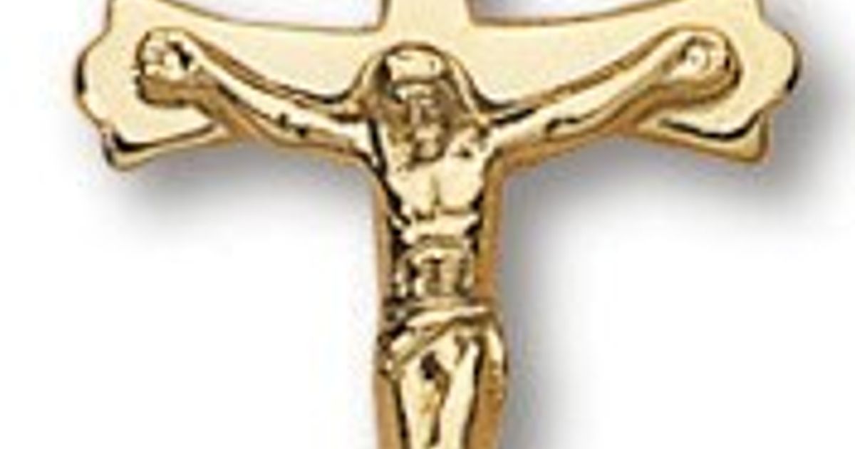 Lapel pin crucifix