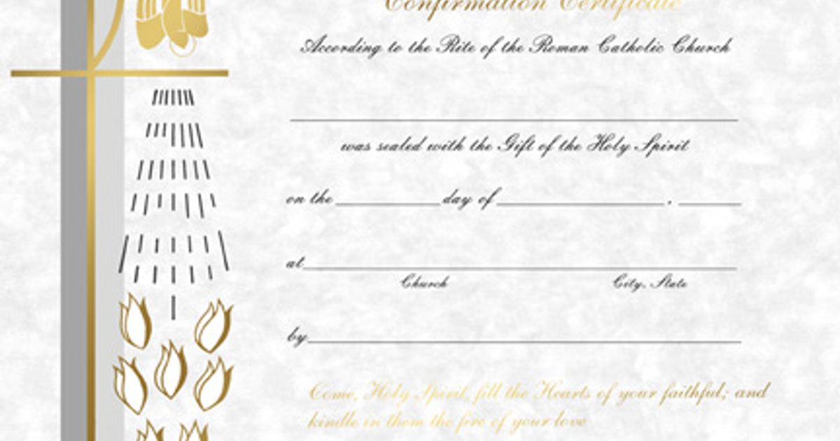 Confirmation Certificate