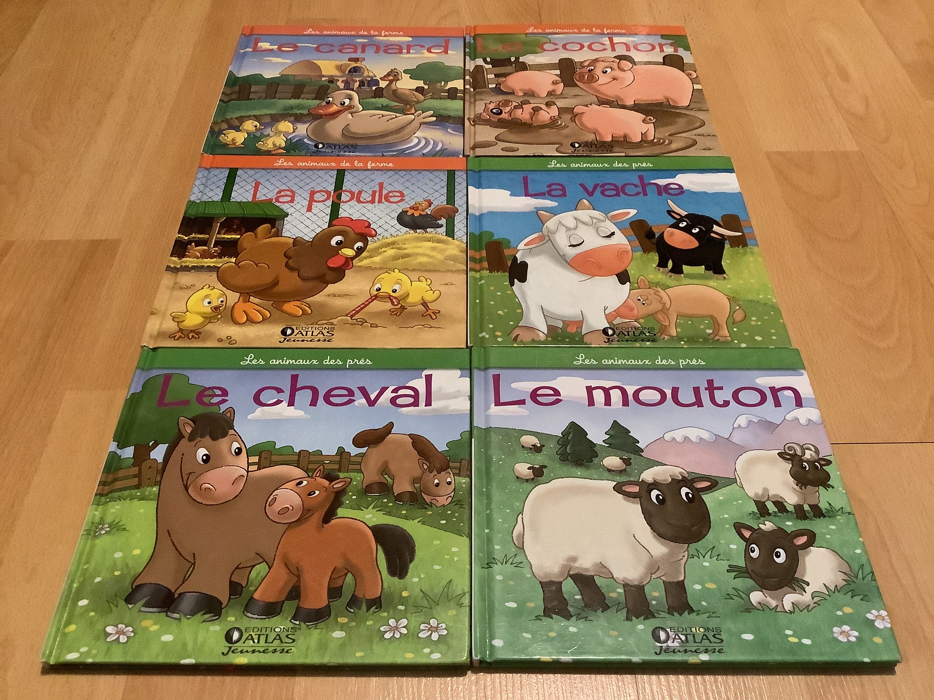 Editions Atlas Jeunesse Les Animaux De La Ferme Lot de 6 albums Les animaux de la ferme