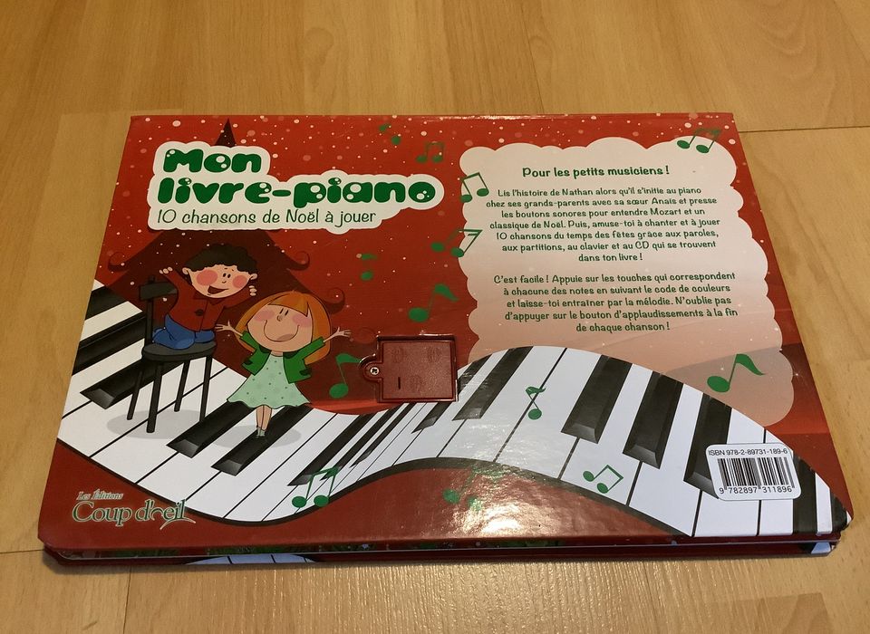 📕Mon livre-piano 10 chansons de Noël à jouer sans le 💿