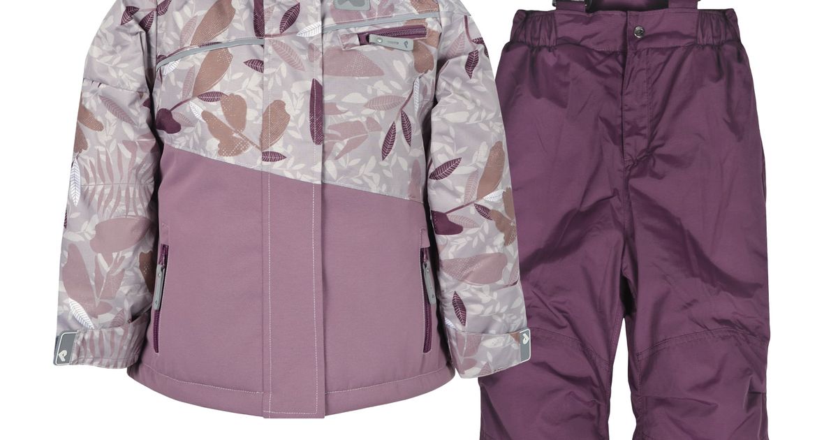 Leaves Two-Piece Snowsuit Perlimpinpin Mouton Noir