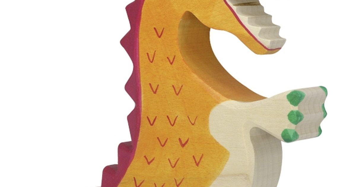 Holztiger wooden figure, dragon, green | maman et bebe