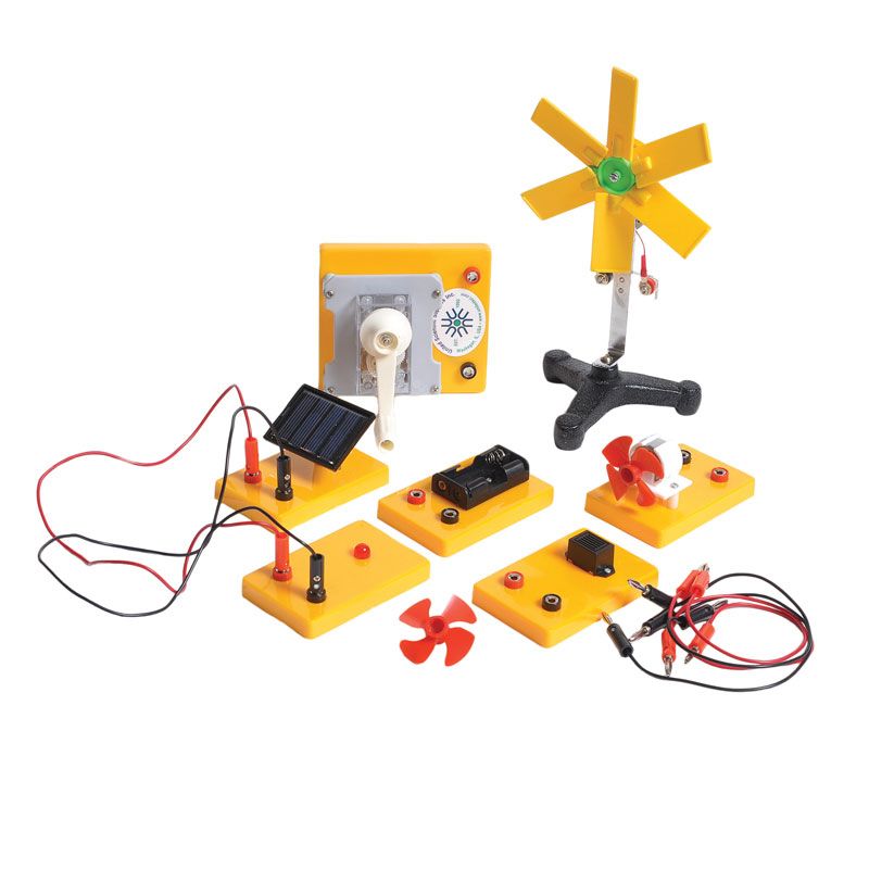 Eisco Labs Energy Conversion Kit - Hands-On Science Kit Demonstrating Mechanical, Solar, Electrical Energy