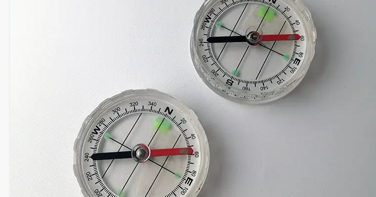 Transparent compass
