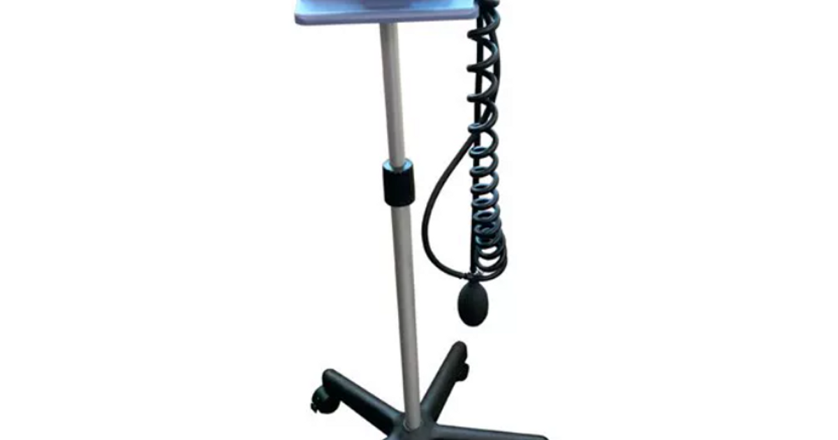 Mobile Manual Blood Pressure Monitor with Adjustable Stand and Wheels