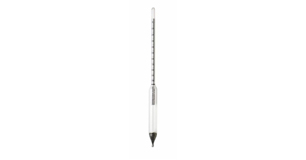 Hydromètre Stevenson Reeves S1500 – Gravité Spécifique Pour Brassage Maison Bière Vin Cidre, Double Échelle, Tube Protection