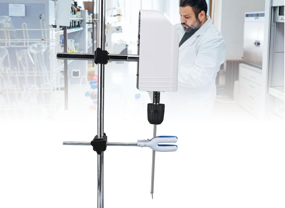 Agitateur numrique de laboratoire lectrique de 20 L, mlangeur de liquide  industriel avec support et tige d'agitation, vitesse rglable de 200  3000  tr/min (prise)