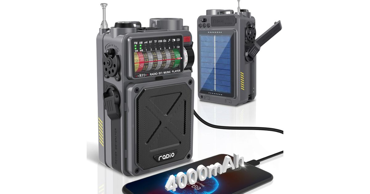 Portable Shortwave Radio - Emgykit 4000mAh AM/FM/WB/SW Shortwave Radio ...