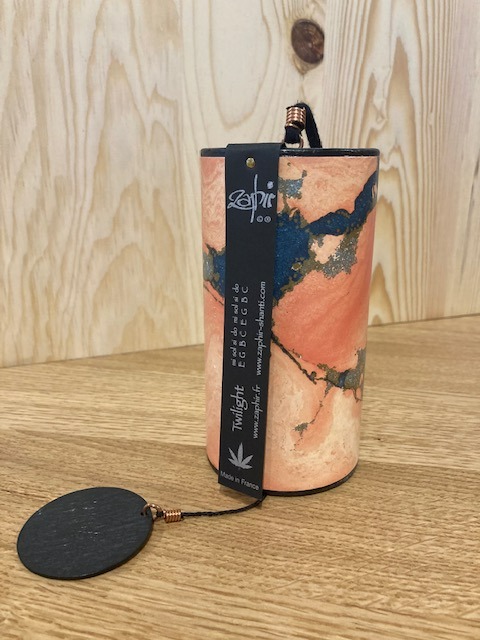 Carillon Di Vento Zaphir Twilight Red - Suoni Rilassanti Per Meditazione E Arredamento, Fatto A Mano In Francia - Foto 8