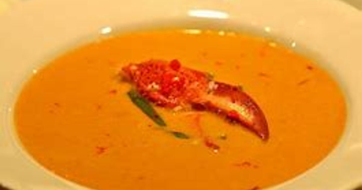 Bisque de homards grillés