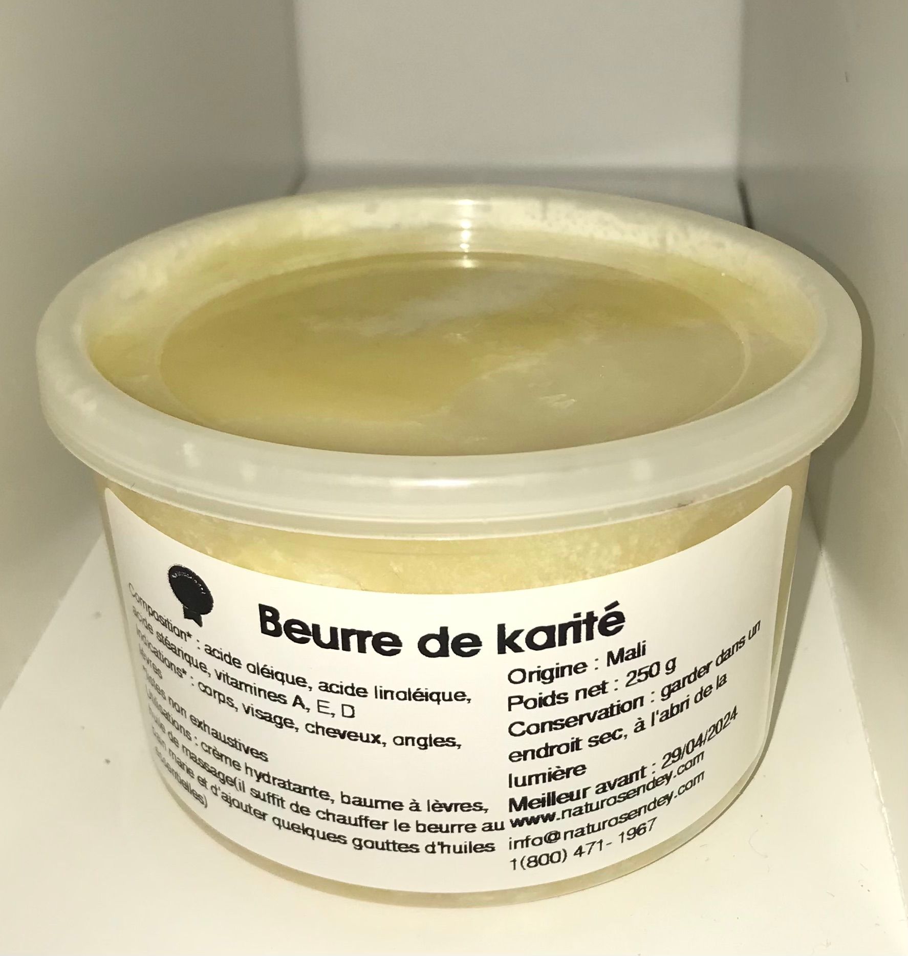 Beurre de karite brut non raffiné 100% naturel! 150 g - touche d'or
