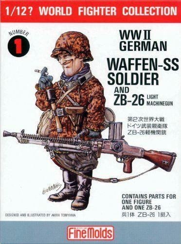 FineMolds (FT1) 1:12 W.W.II German Soldier & ZB26 Figure Kit