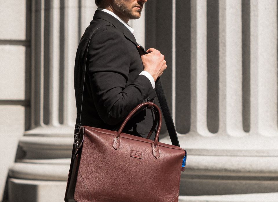 Sac Porte-documents KESSLORD En Cuir Véritable - Format A4, Vintage Rouge, Porté épaule Ou Main - Occasion En Bon état