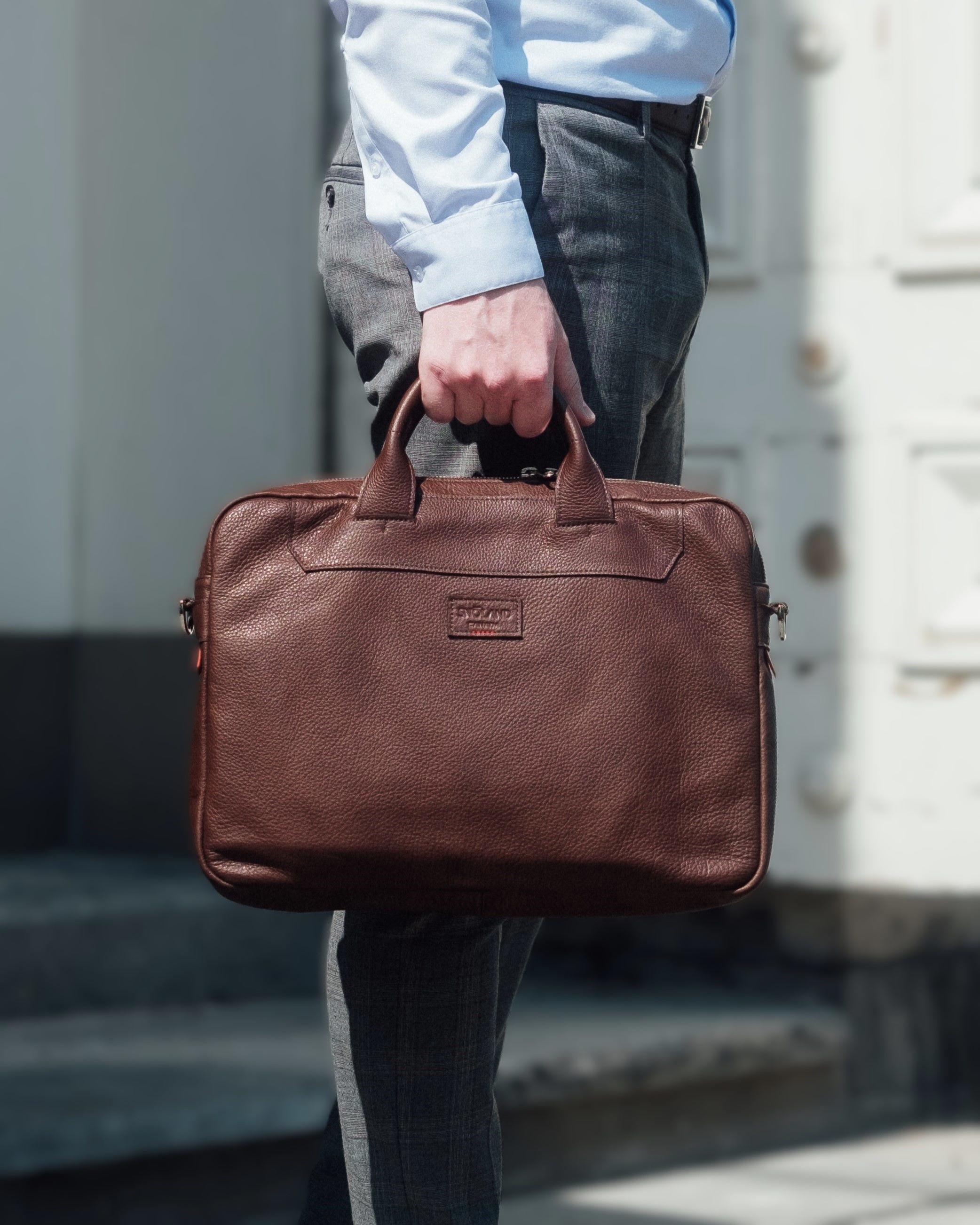 Leather Briefcase| Handmade in Montreal | SNOLAND
