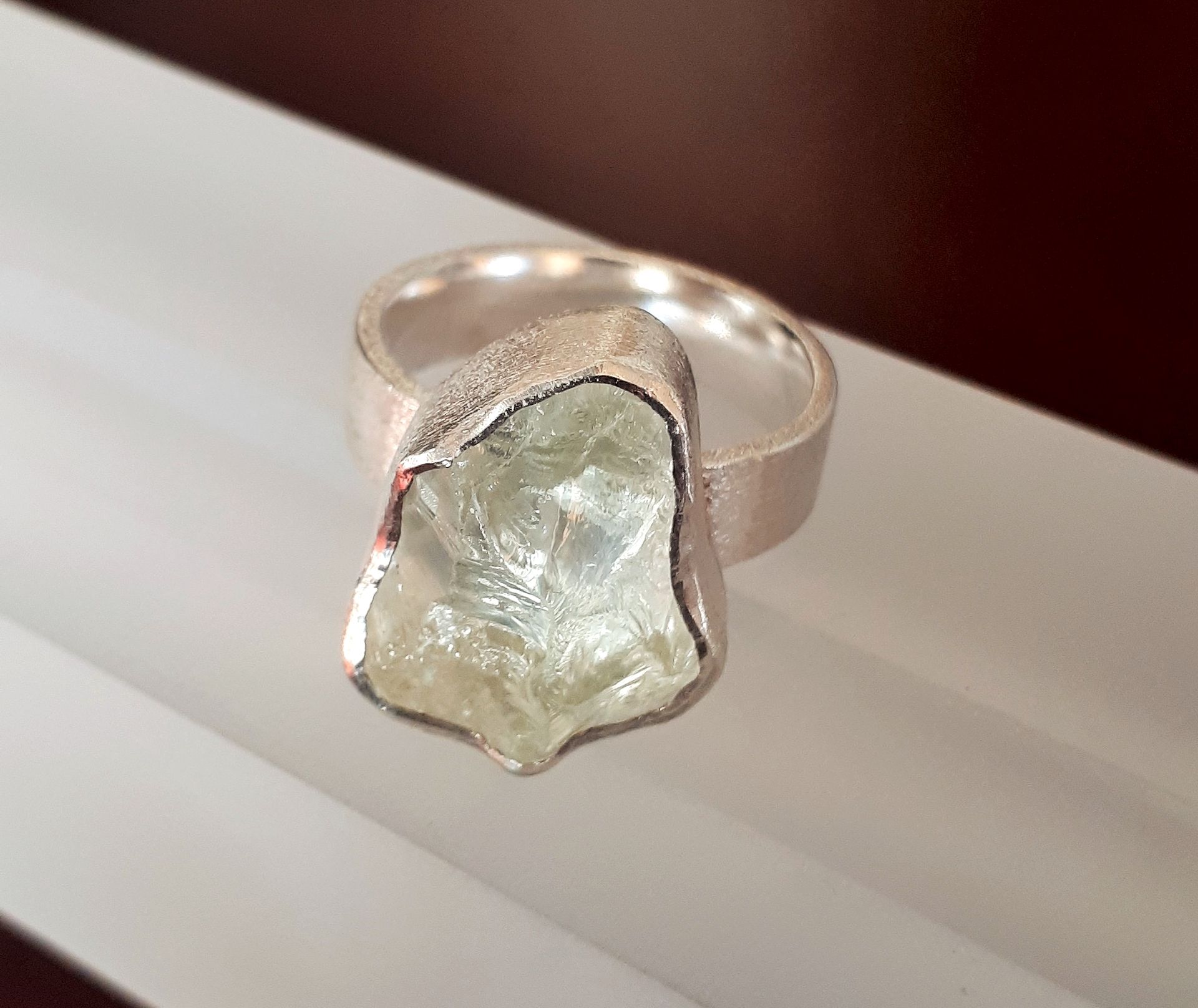 Bague Argent Massif 850 Avec Aigue-marine - Taille 49, Pierre Bleue, écrin Inclus - Neuf étiqueté
