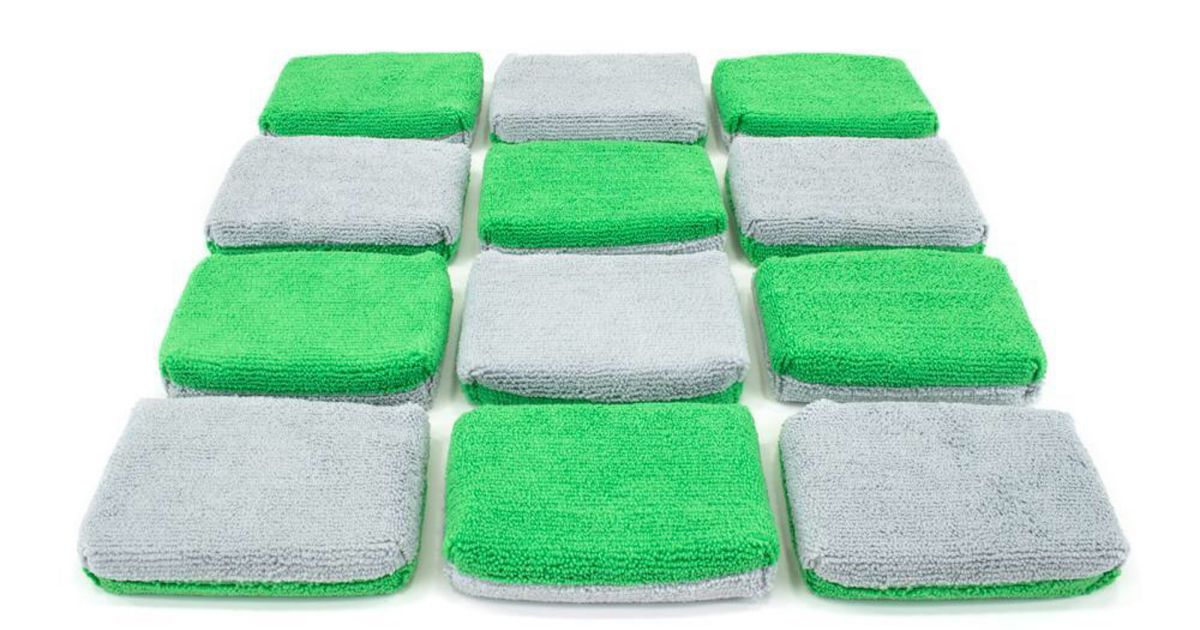 Autofiber Saver Applicator Terry Applicateurs Microfibres Larges Avec Barriere Plastique 5 X 3 5 X 1 75 Ensemble De 12