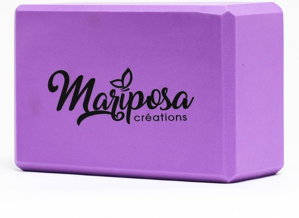 Yoga block made of ultra light purple foam (4x6x9”)