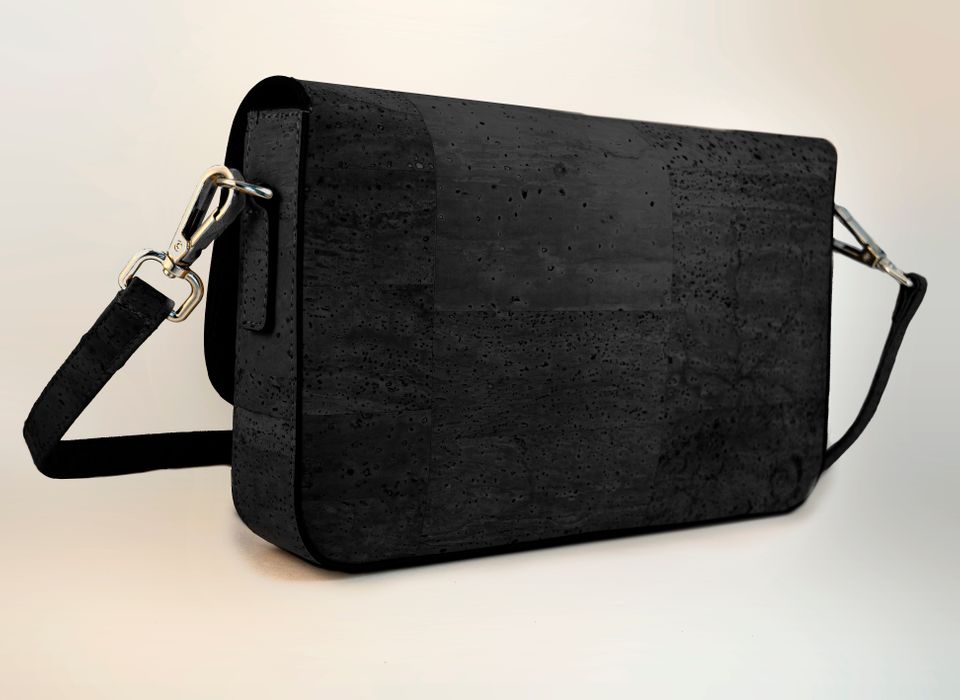 EVA Cork Crossbody Bag - Black