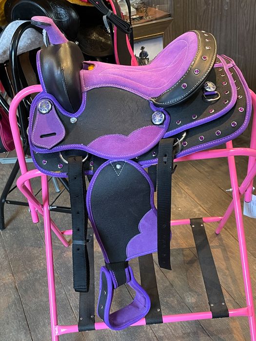 Selle synthétique violet Western Horse Tack toutes tailles - 10 - 18,5 Selle synthétique violet Western Horse Tack toutes tailles - 10 - 18,5