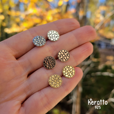 Dahlia Flower Studs