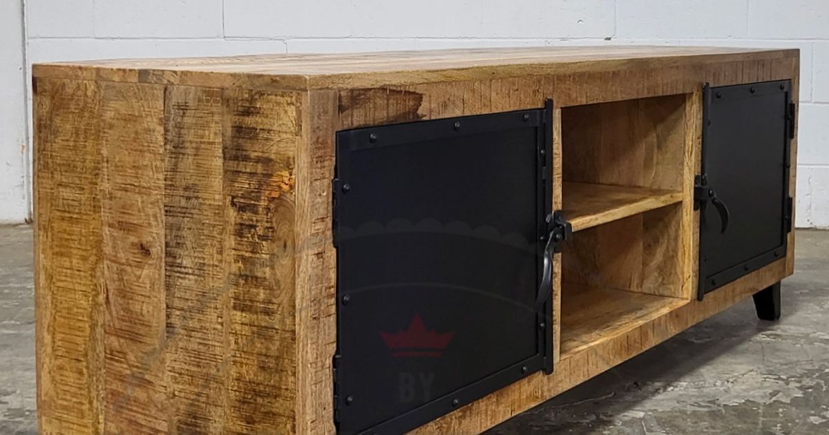 TV stand, matt mango wood