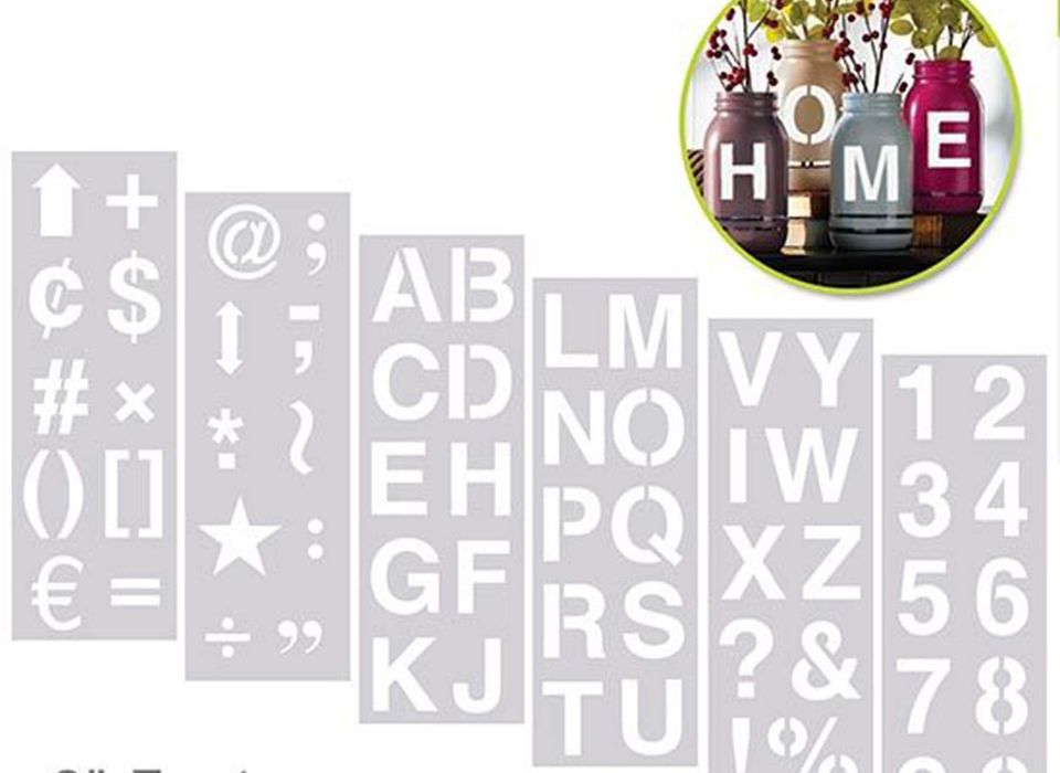Lot De 42 Pochoirs Lettres Et Chiffres 10 Cm - Réutilisables Pour Peinture Et Bricolage
