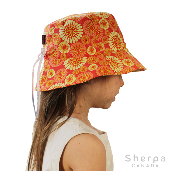 coral sun hat