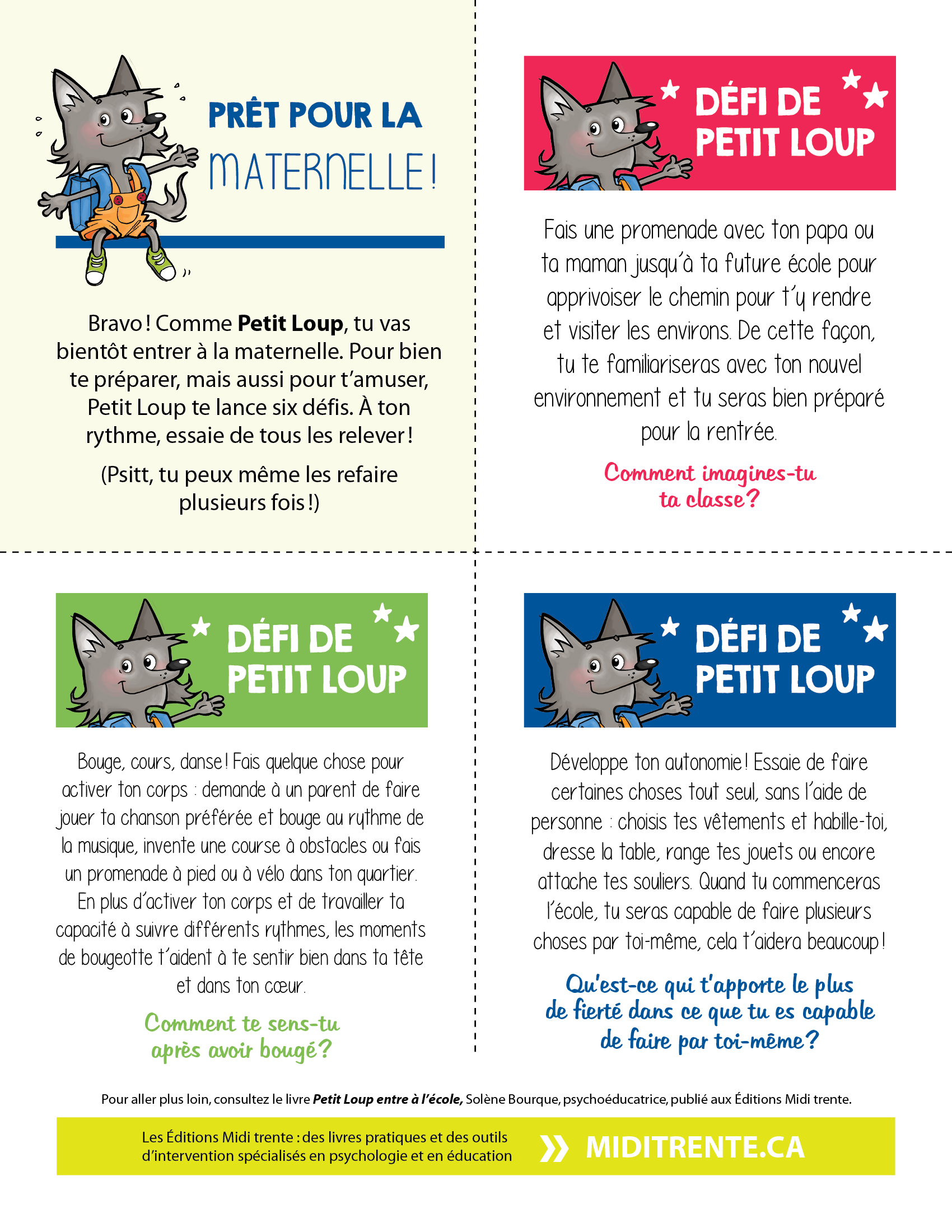 Prêt pour la maternelle! [À télécharger]