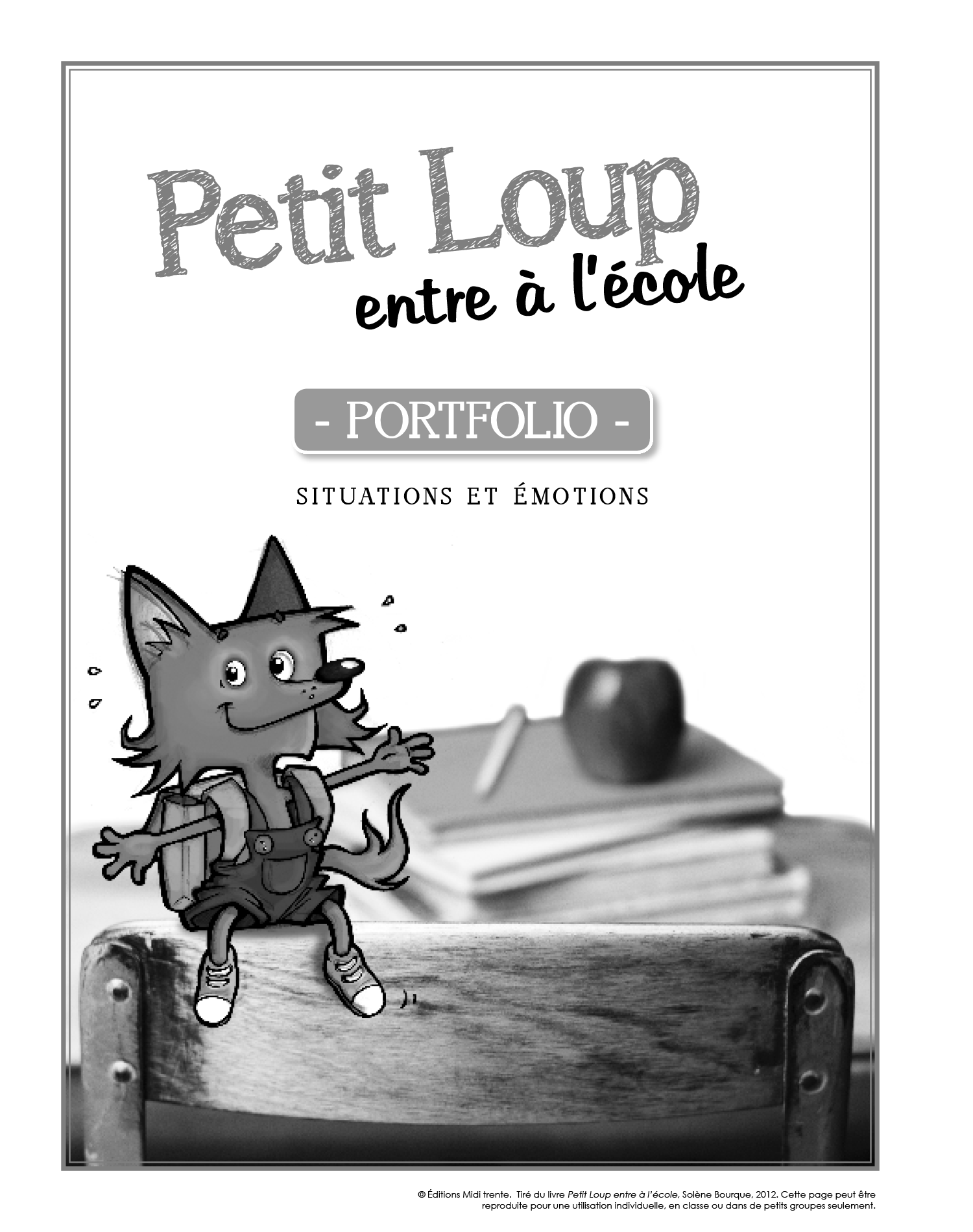 Coloriage Petit Loup Rentre à L école Fiches reproductibles | Petit Loup entre à l'école | Matériel gratuit