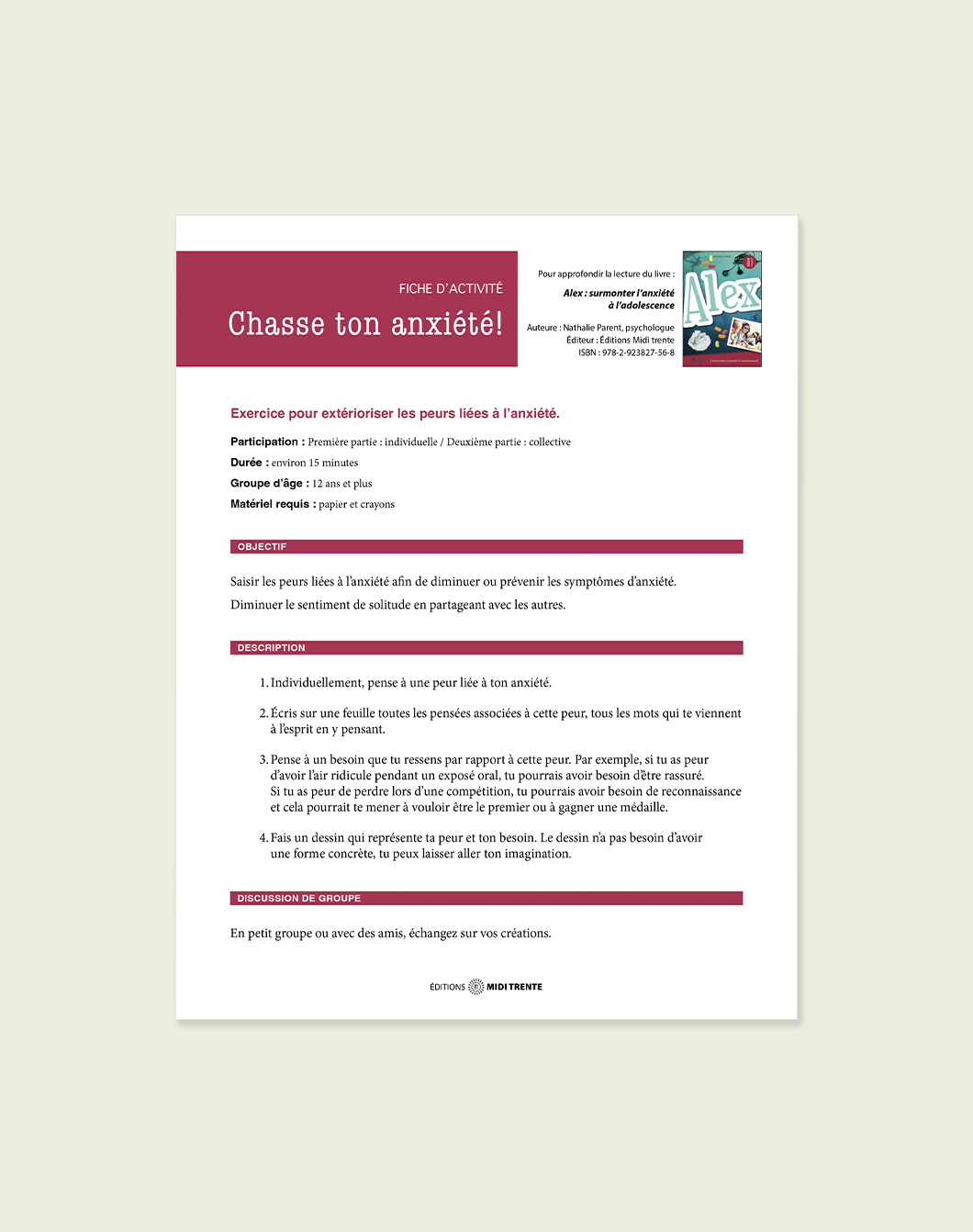 Fiche d'activité - Chasse ton anxiété ! [À télécharger]
