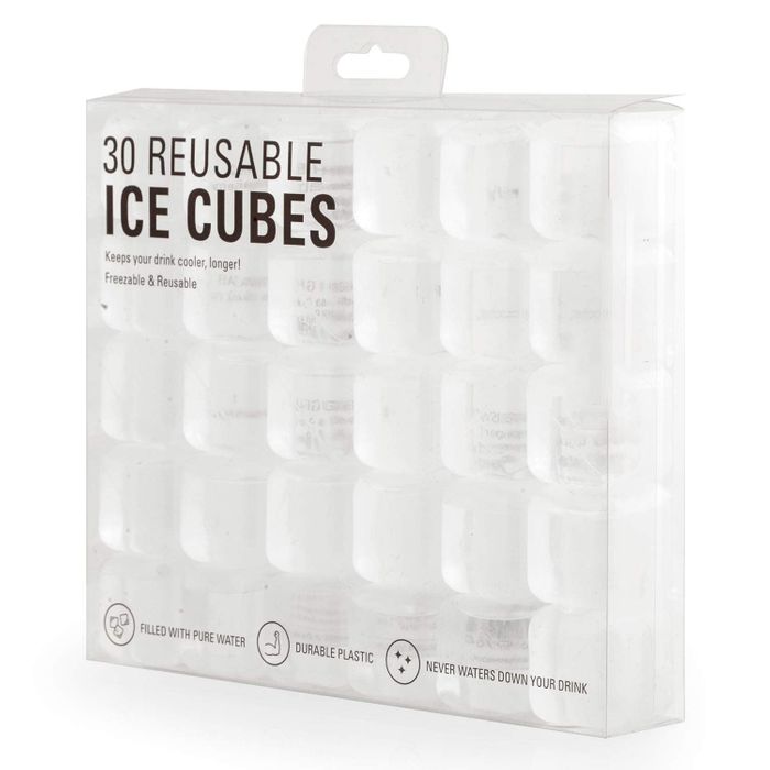 Glaçon en cube réutilisable transparent