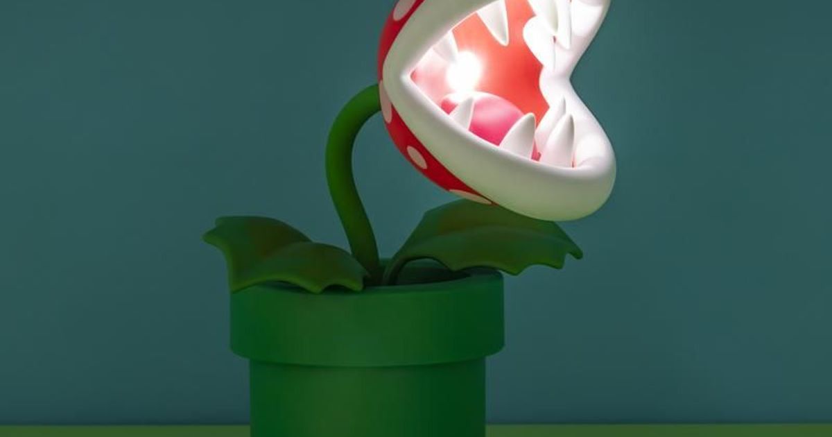 Lampada da scrivania posizionabile Super Mario Piranha Plant Luce