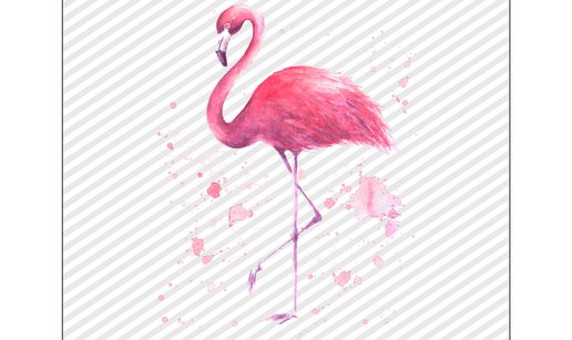 flamingo - 16'' x 16''