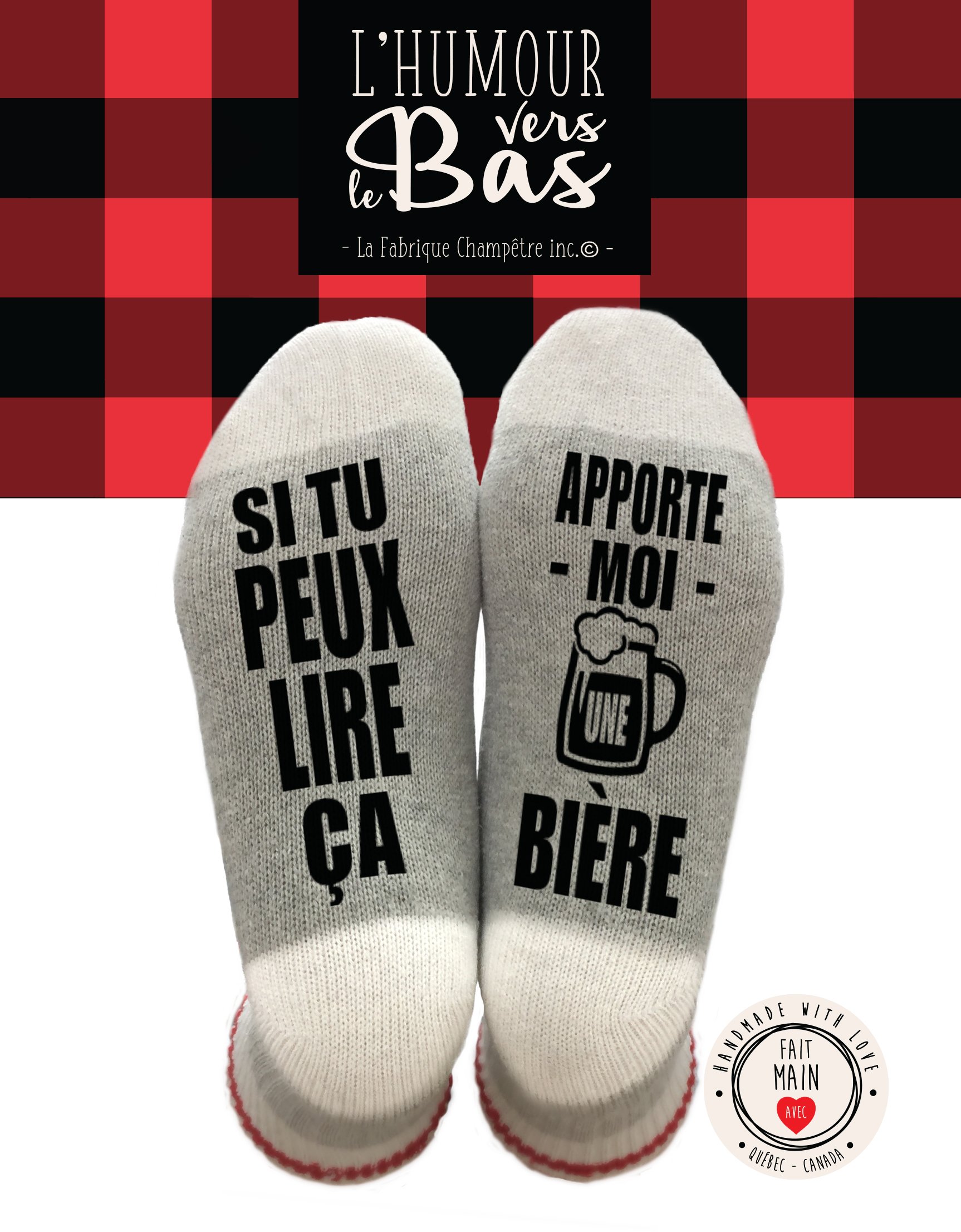 Chaussette discount humoristique biere