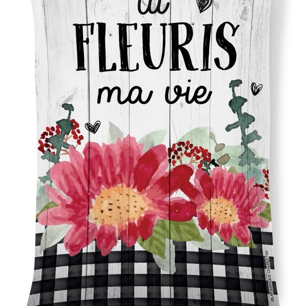 Coussin de la collection Julia « Tu fleuris ma vie ! »